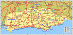 Map of Sussex Attractions